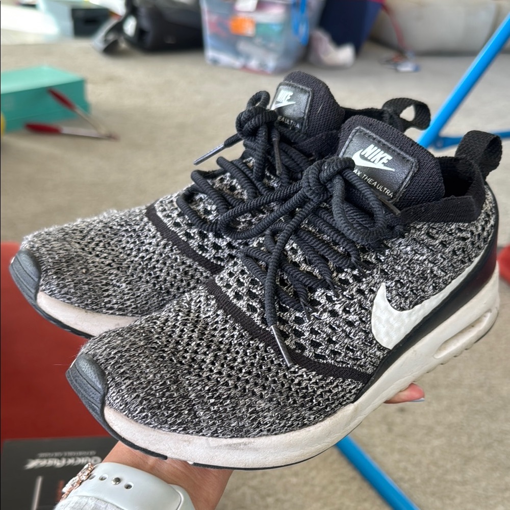 Nike Black and White Knit Sneakers